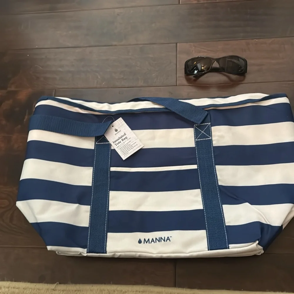 MANNA Insulated Tote Bag Navy & White - Picture 2 of 6